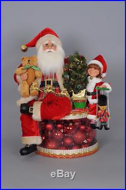 Karen Didion Originals Christmas Lighted Traditional Glow Santa Figurine
