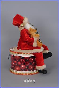 Karen Didion Originals Christmas Lighted Traditional Glow Santa Figurine