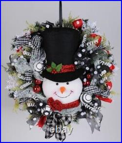 Karen Didion Originals The Snowman Wreath for Door Decor cd-001
