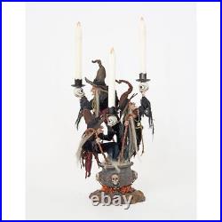 Katherine’s Collection 2022 3-Witches Candelabra Figurine, 17.5