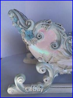 Katherine's Collection Dazzling swan sleigh blue white Crystal Kingdom 28-428310