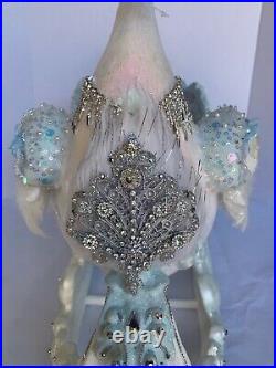 Katherine's Collection Dazzling swan sleigh blue white Crystal Kingdom 28-428310