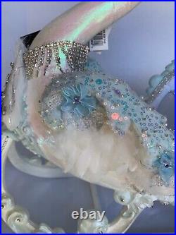 Katherine's Collection Dazzling swan sleigh blue white Crystal Kingdom 28-428310