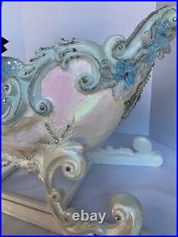 Katherine's Collection Dazzling swan sleigh blue white Crystal Kingdom 28-428310