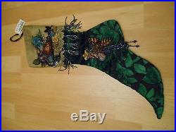 Katherine’s Collection Green Beaded Christmas Stocking from Harrods BNWT
