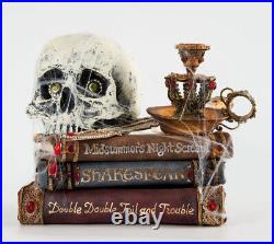 Katherine’s Collection Halloween 288464 Lady McDeath books skull candleholder