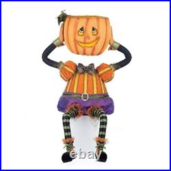 Katherine’s Collection Halloween Hollow Percy Pumpkin Head Candy Bowl, Orange