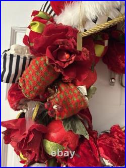 Katherine's Collection Mackenzie Childs Wreath Courtly Check Retired & Rare Katherine's Collection Mackenzie Childs Wreath Courtly Check Retired & Rare