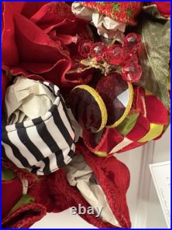Katherine's Collection Mackenzie Childs Wreath Courtly Check Retired & Rare Katherine's Collection Mackenzie Childs Wreath Courtly Check Retired & Rare