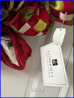 Katherine's Collection Mackenzie Childs Wreath Courtly Check Retired & Rare Katherine's Collection Mackenzie Childs Wreath Courtly Check Retired & Rare