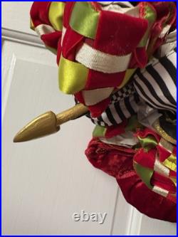 Katherine's Collection Mackenzie Childs Wreath Courtly Check Retired & Rare Katherine's Collection Mackenzie Childs Wreath Courtly Check Retired & Rare