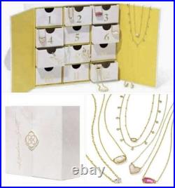 Kendra Scott Jewelry Advent Calendar 12 Drawers Gold Necklaces Earrings