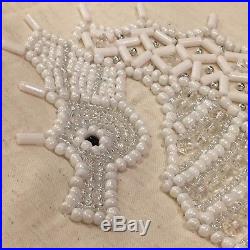 Kim Seybert Beaded Designer Christmas Tree Skirt Beach Starfish Coral Crab 62