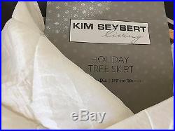 Kim Seybert Cream Ivory White Beaded Christmas Tree Skirt Brand New-Last one