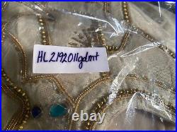 Kim Seybert Multicolored- Beaded Holiday Christmas Tree skirt-Sample Sale