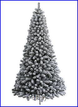 King Of Christmas 5 Foot Prince Flock Christmas Tree with Warm White LED Lights