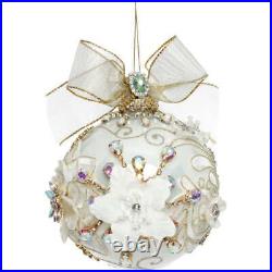 King’s Jewels Ball Ornament Ivory and Pearl 5