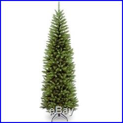 Kingswood Fir Pencil Artificial Christmas Tree 9 ft. Fire-resistant Slim Green