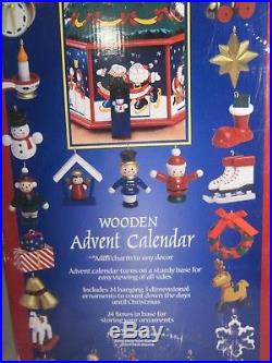 Kirkland Holiday Advent Calendar Large Wooden Christmas Tree New in Box