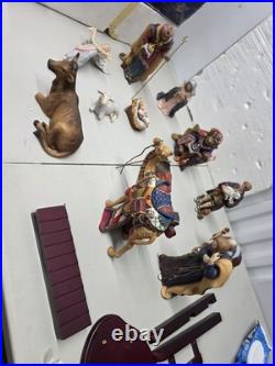 Kirkland Signature Nativity Set 13 Piece Hand Painted Christmas Home Decoration