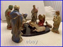 Kirklands Potters Garden II Nativity Set Nice Glaze Tallest Figure 7 1/2