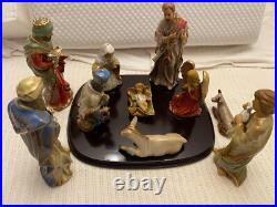 Kirklands Potters Garden II Nativity Set Nice Glaze Tallest Figure 7 1/2
