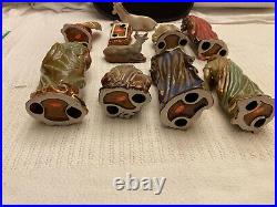 Kirklands Potters Garden II Nativity Set Nice Glaze Tallest Figure 7 1/2