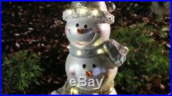 Kringle Express Illuminated Indoor Outdoor Snowman Head Stack Christmas Decor