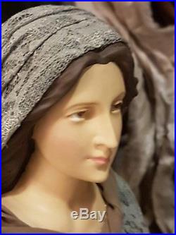 Krippenfiguren Heilige Familie Krippe Maria Josef Jesus 45cm Nativity Stoff NEU