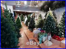 Künstlicher Weihnachtsbaum, Tannenbaum, Spritzguss auf echtem Baumstamm 150 cm