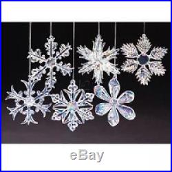 Kurt Adler 2 Glass Iridescent Snowflake Ornaments, 12-Piece Set