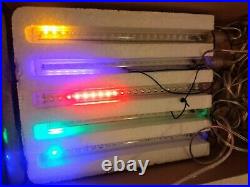 Kurt Adler 5 Single-Sided 7 LED Christmas Icicle Light Tubes Multi Light