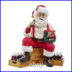 Kurt Adler 9. Santa Claus Sitting on Coca-Cola Crates Drinking Coca-Cola