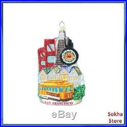 Kurt Adler C4106 San Francisco Glass Cityscape Ornament, 5-Inch
