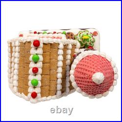 Kurt Adler Christmas Farm Battery Operated LED Gingerbread Barn GBJ0057