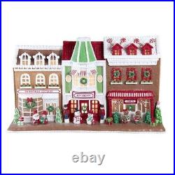 Kurt Adler Christmas Gingerbread House Santa’s Village Shops New GBJ0011 withTImer