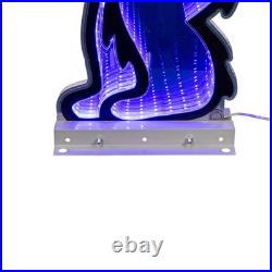 Kurt Adler Grateful Dead Dancing Blue Bear Outdoor Infinity Light, 26in Kurt Adler Grateful Dead Dancing Blue Bear Outdoor Infinity Light, 26in