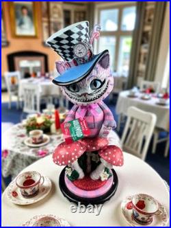 Kurt Adler Hollywood Cheshire Cat Nutcracker Alice Wonderland Mad Hatter NIB 15