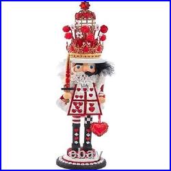 Kurt Adler Hollywood King of Hearts Nutcracker, Multicolored, 18