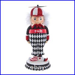 Kurt Adler Resin Hollywood Nutcracker, Tweedle Dum, Red, 14.5in