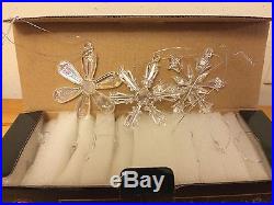 Kurt S. Adler Glass Iridescent Snowflake Ornament Set OF 12