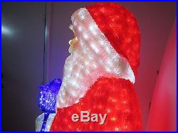 Large Lighted Led Sitting Santa Claus Commercial Grade Christmas Decoration