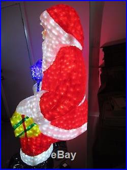 Large Lighted Led Sitting Santa Claus Commercial Grade Christmas Decoration