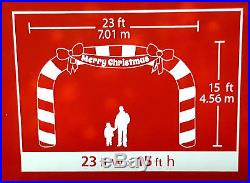 LAST ONE! GIANT 23 ft Christmas DRIVEWAY Candy Cane Arch Airblown Inflatable