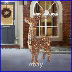 LED 1.2M Christmas Reindeer Snow Decoration Acrylic Outdoor Xmas Garden lights