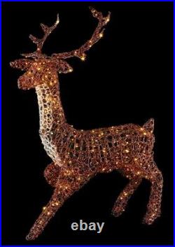 LED 1.4M Christmas Reindeer Snow Decoration Acrylic Outdoor Xmas Garden lights