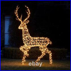 LED 1.4M Christmas Reindeer Snow Rattan Decoration Outdoor Garden lights