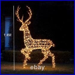 LED 1.4M Christmas Reindeer Snow Rattan Decoration Outdoor Garden lights