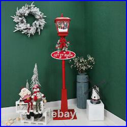 LED 71in Red Outdoor Musical Snowing Christmas Decoration Lamp