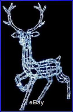 LED Acrylic Reindeer In/Outdoor Xmas Christmas Decoration 1.4 metres